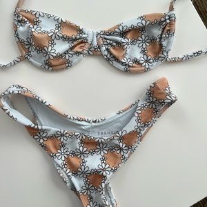 Frankie’s Bikinis nude daisy bikini set